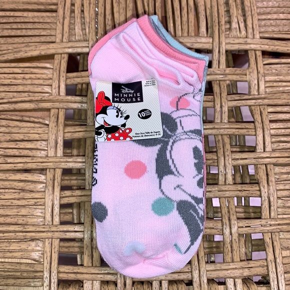 Disney Accessories Disney Minnie Mouse Womens No Show Socks Pair